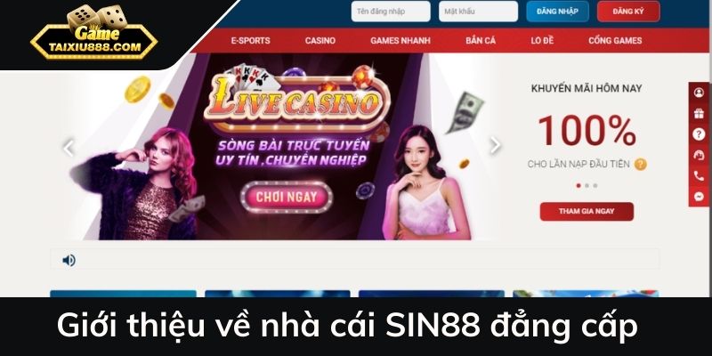 Giới thiệu đến anh em về nhà cái SIN88 đẳng cấp
