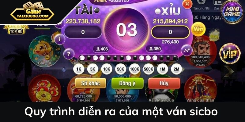 Quy trình diễn ra của một ván sicbo