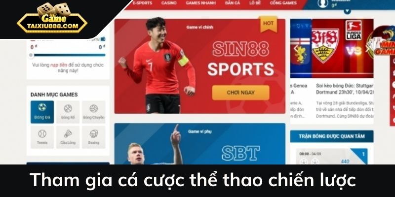 Tham gia cá cược thể thao chiến lược