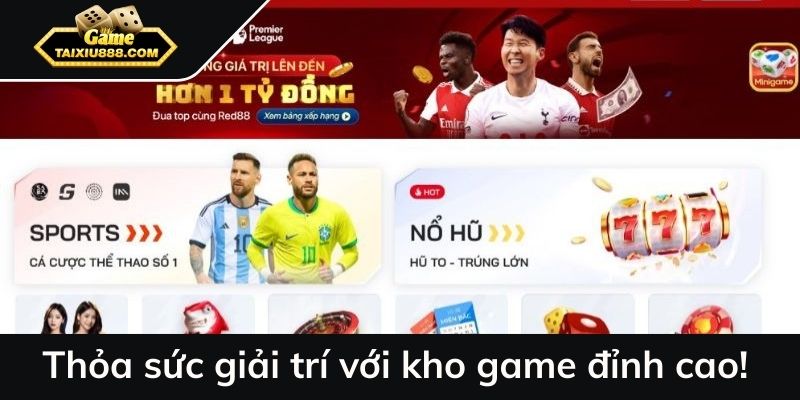 Thỏa sức giải trí bung nóc với kho game RED88 đỉnh cao!