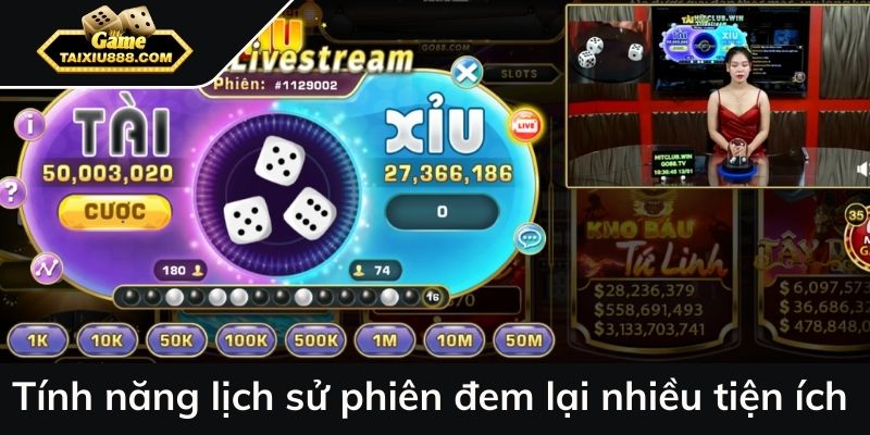 Tính năng lịch sử phiên đem lại nhiều tiện ích